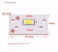 Lente LED para Faro Delantero, Chip LED de 18 V y 30 W, Chip de Luz de Pistola Pequeña de Doble Color, Sustrato de Cobre 3570, Fuente de Luz para Automóvil de 9 V
