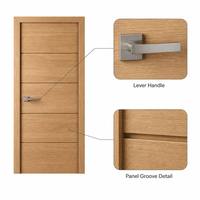 Porte de chambre d'hôpital moderne en bois ignifugée, certifiée WH 20-60 minutes, pour hôtel, complexe hôtelier, appartement, bureau, école, dortoir
