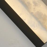 Lampe murale moderne minimaliste en marbre vérifiée APCITL, éclairage LED en cuivre pur, CRI 95 élevé, dimmable, lumière du jour 6000K, pour salon