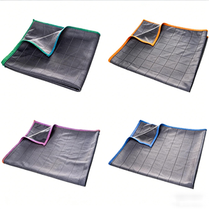 Autoerizo 50x40cm 400GSM Chiffons en fibre de carbone <span class=keywords><strong>sans</strong></span> verre, chiffons en microfibre de carbone <span class=keywords><strong>pour</strong></span> le nettoyage des fenêtres, fibre de carbone - Product Image 1