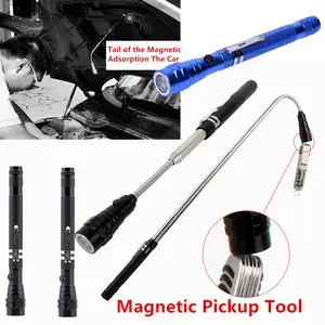Small Telescopic Flexible Bendable Magnetic Pick Up Tool LED Aluminum Torches Linternas LED Flashlight Tactical With Clip