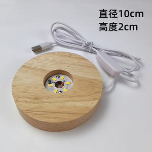 Bán buôn 3D pha lê LED ánh sáng ban Đêm HiệN ĐạI USB thiết bị với cơ sở bằng gỗ siêu giống như ánh sáng phù hợp hơn cho phòng ngủ - Product Image 4