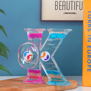 Offres Spéciales Cadeaux pour Enfants : Petit Aquarium en Acrylique avec Sablier à Liquide Design Horloge - Product Image 2