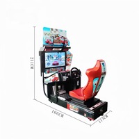Simulateur de conduite 3D de course automobile Ruike SCJ003 à monnayeur avec son réaliste pour salles de jeux