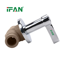 IFAN Vanne dissimulée PPR chromée 20mm 25mm 32mm pour arrêt d'eau, tuyauterie de plomberie
