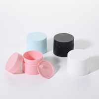 Pot cylindrique givré en PP de 5-50g avec couvercle à vis pour crème cosmétique et masque facial, emballage de flacon de lotion