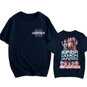 Nueva Camiseta Popular Personalizada de KPop Demon Hunters con Estampado, Cuello Redondo, Manga Corta, Estilo Casual y Holgado - Product Image 3