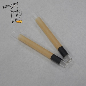Slow burning disposable <b>biodegradable</b> unbleached 109MM smoking accessories roll <b>paper</b> tape 10MM transparent glass mouth - Product Image 1