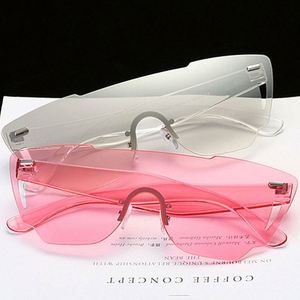 แว่นกันแดดทรงโอเวอร์ไซส์แบบไร้กรอบ รุ่นฮิตปี 2020 สำหรับผู้ชายและผู้หญิง ป้องกันรังสียูวี 400 - Product Image 3