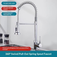 Robinet de lavabo de salle de bain de style moderne en laiton chromé, à poser sur le plan, eau chaude et froide