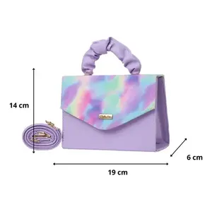 Bolso bandolera Fana Rainbow para mujer, nailon, poliéster, correa de cadena, asa única, cremallera, estilo vintage, impermeable, 7 pulgadas - Product Image 1