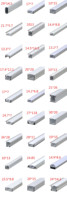 Profilé LED en aluminium encastré pour plafond, en plâtre ou cloison sèche, pour éclairage en bande, couleur noir argenté