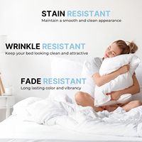 Taies d'oreiller douces taille Queen, lot de 2, fermeture à enveloppe et réversibles, pour les cheveux et le visage (20"*30")