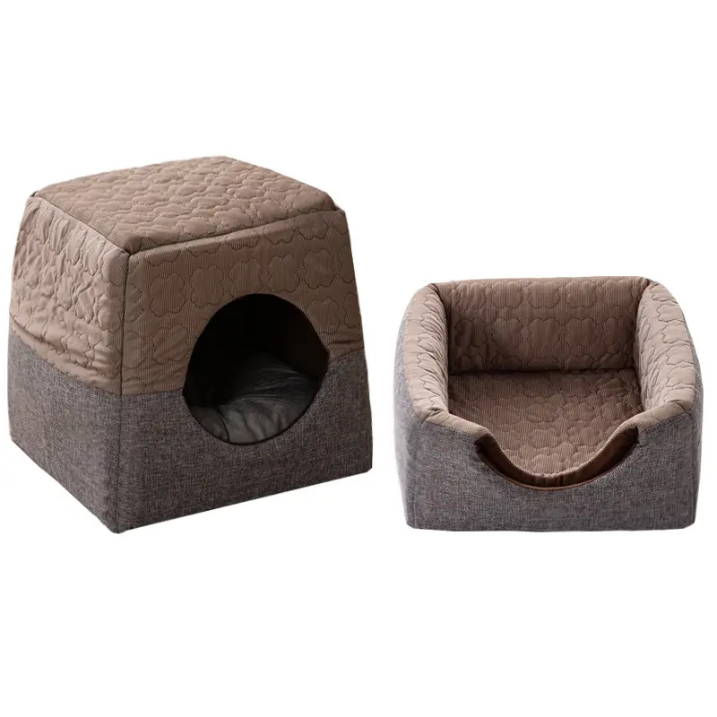 Nieuwe Product Kat Huis Kleine Hond Huisdier Huis Semi-Gesloten Kat Huis Beschikbaar Voor Alle Seizoenen Dierbenodigdheden Bed