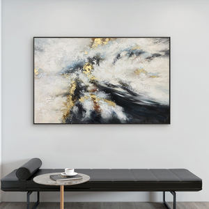 Dipinti decorativi fatti a mano arti murali marmo oro tela arte acrilico moderna decorazione per la casa dipinto a mano pittura di arte astratta - Product Image 3