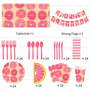 DAMAI Factory Outlet Fruit <b>Disposable</b> Party <b>Tableware</b> Table Decorations Party <b>Disposable</b> Paper Plates Set Decoration Supplies - Product Image 4