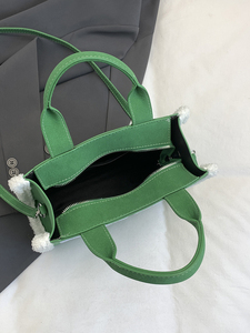 Borsa Tote Monospalla Grande da Donna di Marca Famosa, Colore Solido, Resistente all'Acqua, in PU, con Chiusura a Hasp, Portatile, Nuova Moda, Designer, con Lettere - Product Image 6