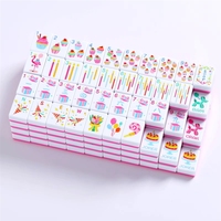 Jeu de Mahjong américain, 160 tuiles roses, en mélamine à 2 couches, thème Joyeux Anniversaire Américain, pour fête de fin d'année