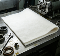 Feutre de laine industriel blanc 100% naturel SAE F1, modèle isolant thermique, absorbant l'humidité, écologique, antistatique, poids moyen