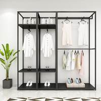 Étagère de sol moderne pour vêtements, présentoir mural métallique pour supermarché et boutique