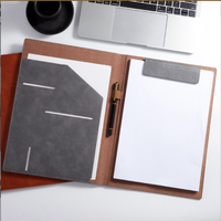 Padfolio-portafolio magnético de cuero de imitación para negocios, carpeta con clip, tamaño de letra A4, para conferencia, Bloc de notas