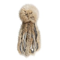 Jouet pour chat en vraie fourrure de lapin, modèle pieuvre, rempli de catnip, avec boule de fourrure, fait main, sûr pour la mastication, modèle de pieuvre pour chat, Chine