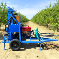 Machine de forage rotative portable pour puits d'eau domestique en zone rurale, profondeur 100m, automatique, diesel, mini, pour la vente en gros