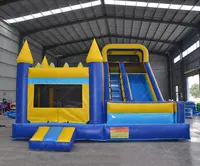 Castillo hinchable para saltar para niños, Combo/casa de rebote inflable de grado comercial con tobogán