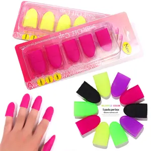 Newest Wholesale High quality Nail Tool Suppliers Nail Polish Remove Pad Soakies Wearable Silicone Finger Cap For Nails