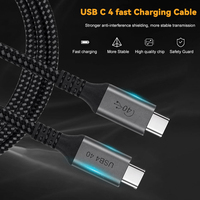 Produsen penjualan langsung Nylon Braided Fast Charging PD 240w 40Gbps Power Bank Iphone Tipe C kabel Data Usb