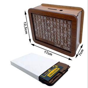 Coffre-fort en bois avec tirelire de comptoir pour stocker et organiser vos fonds - Product Image 2
