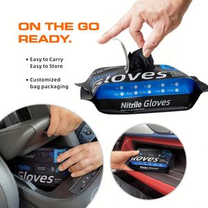 100 <strong>Box</strong> Wholesale Manufacturers Coated Cheap Prices Blue Disposable Nitrile <strong>Gloves</strong> Powder Free - Product Image 5