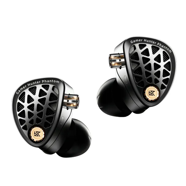 KZ Phantom HiFi Grade Flagship Esports DSP Gaming IEM Earbuds with High-Purity Silver-Plated Dual-Parallel Detachable Cable