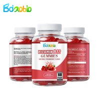 Complément alimentaire de vitamine B12 de qualité alimentaire OEM, multivitamines 1000 mg, saveur fraise naturelle, gommes de vitamine B12 pour un usage quotidien
