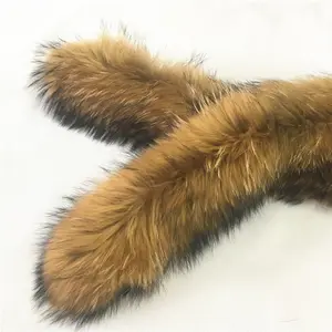 Chinese Brown Raccoon Fur Trim For Hood