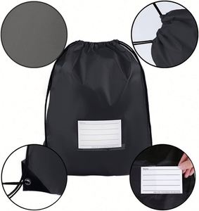 Diy Clothes Shoes Machine Washable Backpack With Id Card Slot Women Men Black <b>Drawstring</b> <b>Bags</b> for Football - Product Image 3