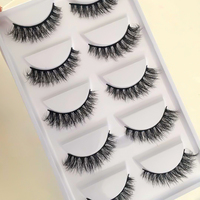 5 Paires de Faux Cils DSD Volume DD Courbe, en Fausse Fourrure de Vison, Faits Main, Naturels, Courts ou Longs, Cils en Bande Complète