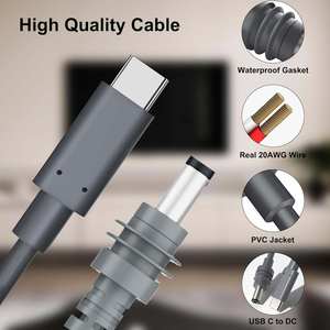 Für Starlink Mini USB C zu DC Netz kabel Wasserdichtes PD 65W 20V 5A USB Typ C zu DC Kabel für Starlink Mini Stromkabel 2M 6.5ft - Product Image 6