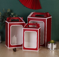Boîte cadeau personnalisée avec fenêtre, finition mate, motif fleur de déesse, pliable en carton, pour anniversaire
