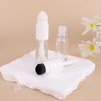 Tube de gloss et de mascara transparent en PETG noir de 10 ml avec logo personnalisé et impression dorée à chaud, emballage vide en gros