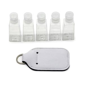 Porte-clés personnalisé vierge <span class=keywords><strong>avec</strong></span> manchon en néoprène et <span class=keywords><strong>bouteille</strong></span> <span class=keywords><strong>de</strong></span> désinfectant pour les mains <span class=keywords><strong>de</strong></span> 30 Ml - Product Image 1