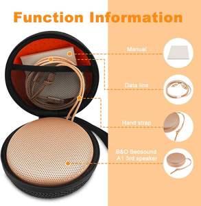 เคสจัดเก็บแบบพกพาสำหรับ <span class=keywords><strong>Bang</strong></span> & <span class=keywords><strong>Olufsen</strong></span> ลำโพง A1 (รุ่นที่1/2ND/3nd), ซับนุ่มป้องกันการตกและการดูดซับแรงกระแทก - Product Image 2