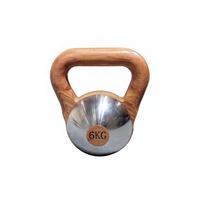 Pesa Rusa de Acero Inoxidable con Mango de Madera Premium para Entrenamiento de Fuerza en el Gimnasio