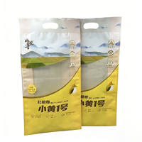 Sacs en plastique PET PE personnalisés 1 kg 2 kg 5 kg, pochette à fond plat, emballage pour aliments, céréales, poudre de blé, riz, tapioca, farine de maïs