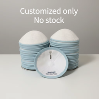 Kippa en coton et lin respirant à 4 panneaux avec impression personnalisée et bordure bleue – Calotte juive pour cadeaux de mariage – Toutes saisons