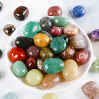 Pierres Roulées de Guérison en Cristal Poli Mélangé Chakra Reiki : Améthyste, Quartz Rose pour la Décoration (Vente en Gros)