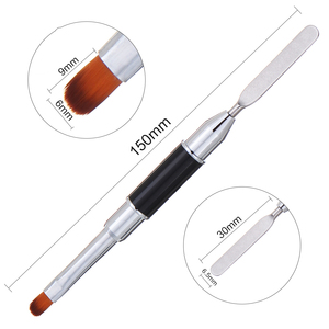 Cepillo de uñas de doble propósito con empujador de piel muerta, lápiz de fototerapia, lápiz de grabado, lápiz de tallado, cepillo de cristal y características para la eliminación de pegamento - Product Image 3