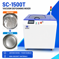 Mélangeur de dégazage de résine SC-1500T 1500 ml pour adhésif polyuréthane, mastic époxy bicomposant et revêtement