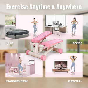 Palestra macchina Twist <span class=keywords><strong>Stepper</strong></span> con bande di resistenza di potenza con rosa - Product Image 5