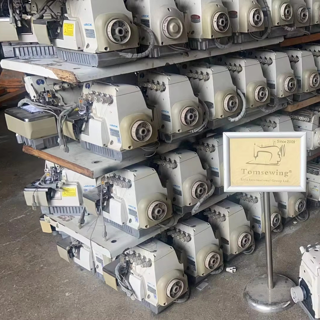 JACK 768DD USED DIRECT DRIVE OVERLOCK SEWING MACHINE Maquina De Coser Overlook Usada Recondition Tomsewing